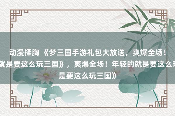 动漫揉胸 《梦三国手游礼包大放送，爽爆全场！年轻的就是要这么玩三国》，爽爆全场！年轻的就是要这么玩三国》